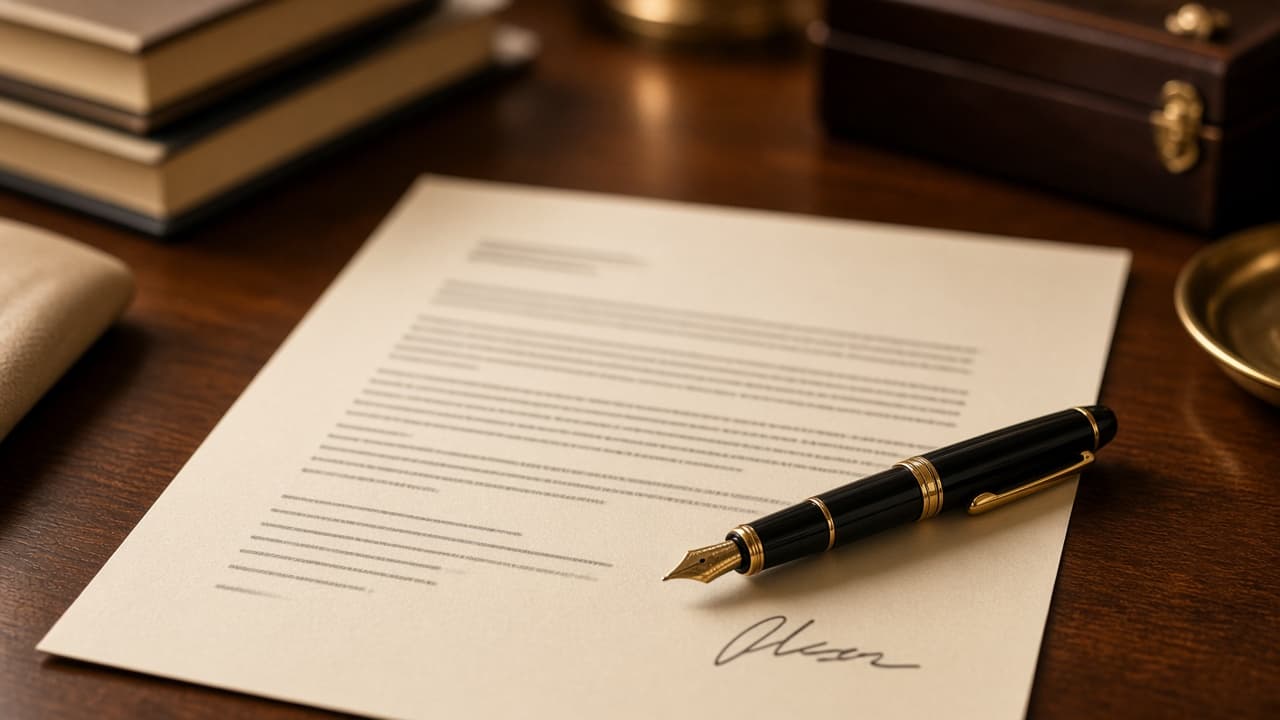 Signature d’un contrat