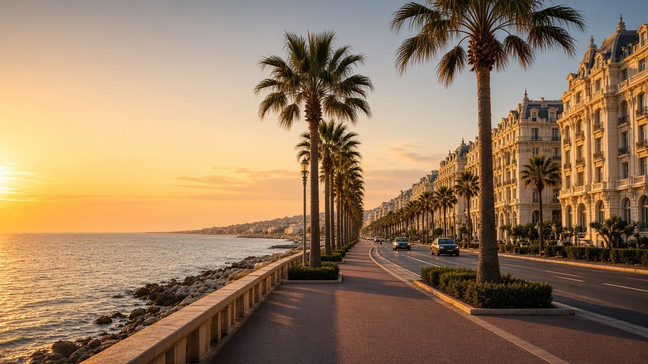 Nice, vue depuis la Promenade des Anglais